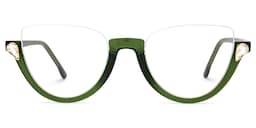 Felicia Cat Eye Green Glasses0