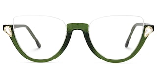 Felicia Cat Eye Green Glasses0