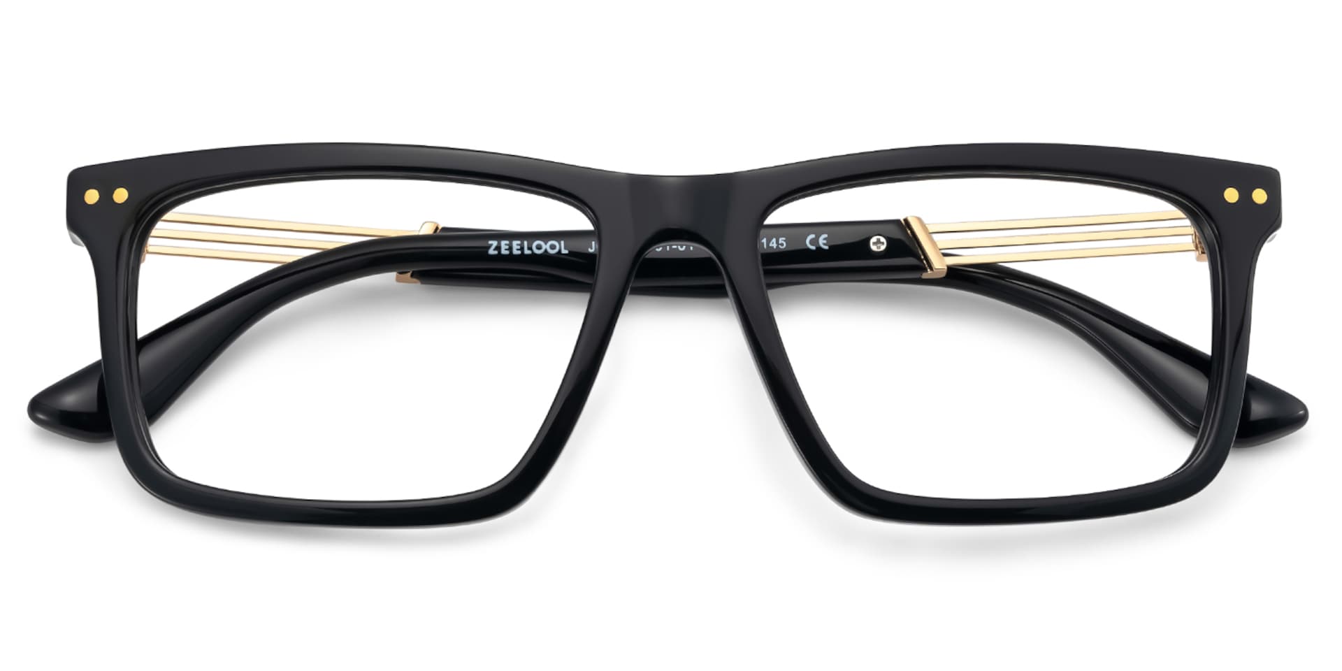 Emerson Eyeglasses in Rectangle Black Frame | Zeelool2