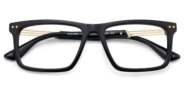 Emerson Rectangle Black Glasses