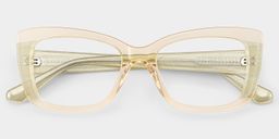 Leona Rectangle Gold Glasses2