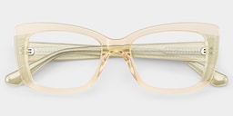 Leona Rectangle Gold Glasses2