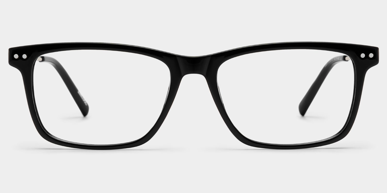 Eleanor Rectangle Black Glasses