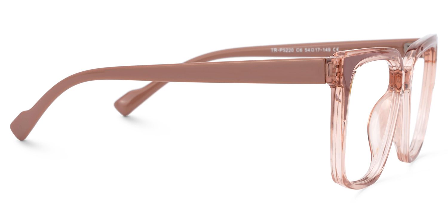 Dory TR90 Square Pink Frame Glasses | Zeelool2