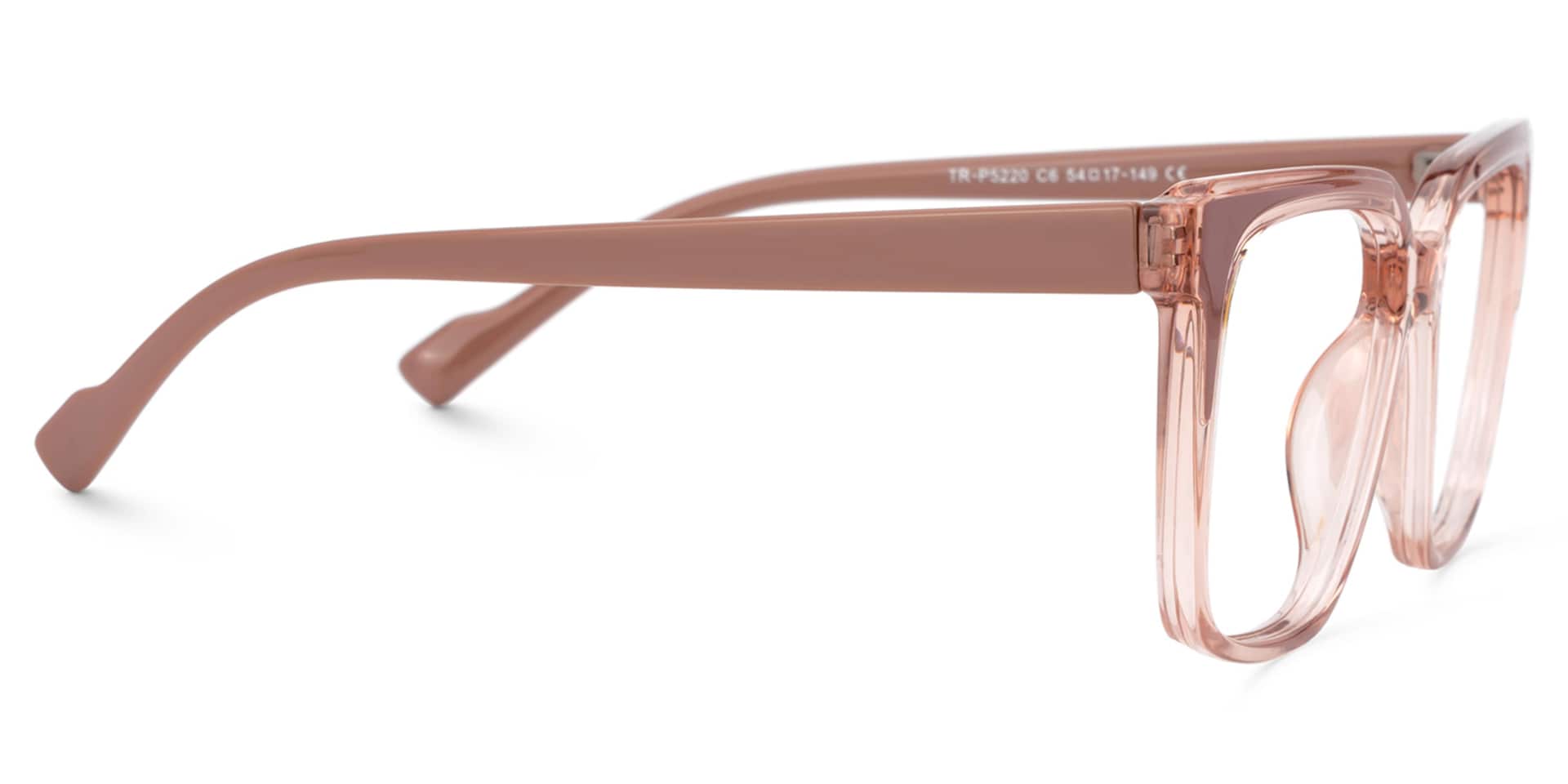 Dory TR90 Square Pink Frame Glasses | Zeelool2