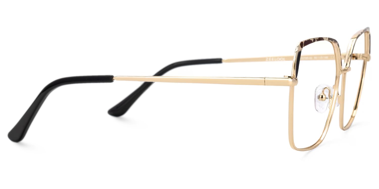 Shayla Metal Square Tortoise Frame Glasses | Zeelool2