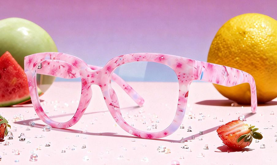 Pink Square Frame Glasses - Harrell on Sale | Zeelool