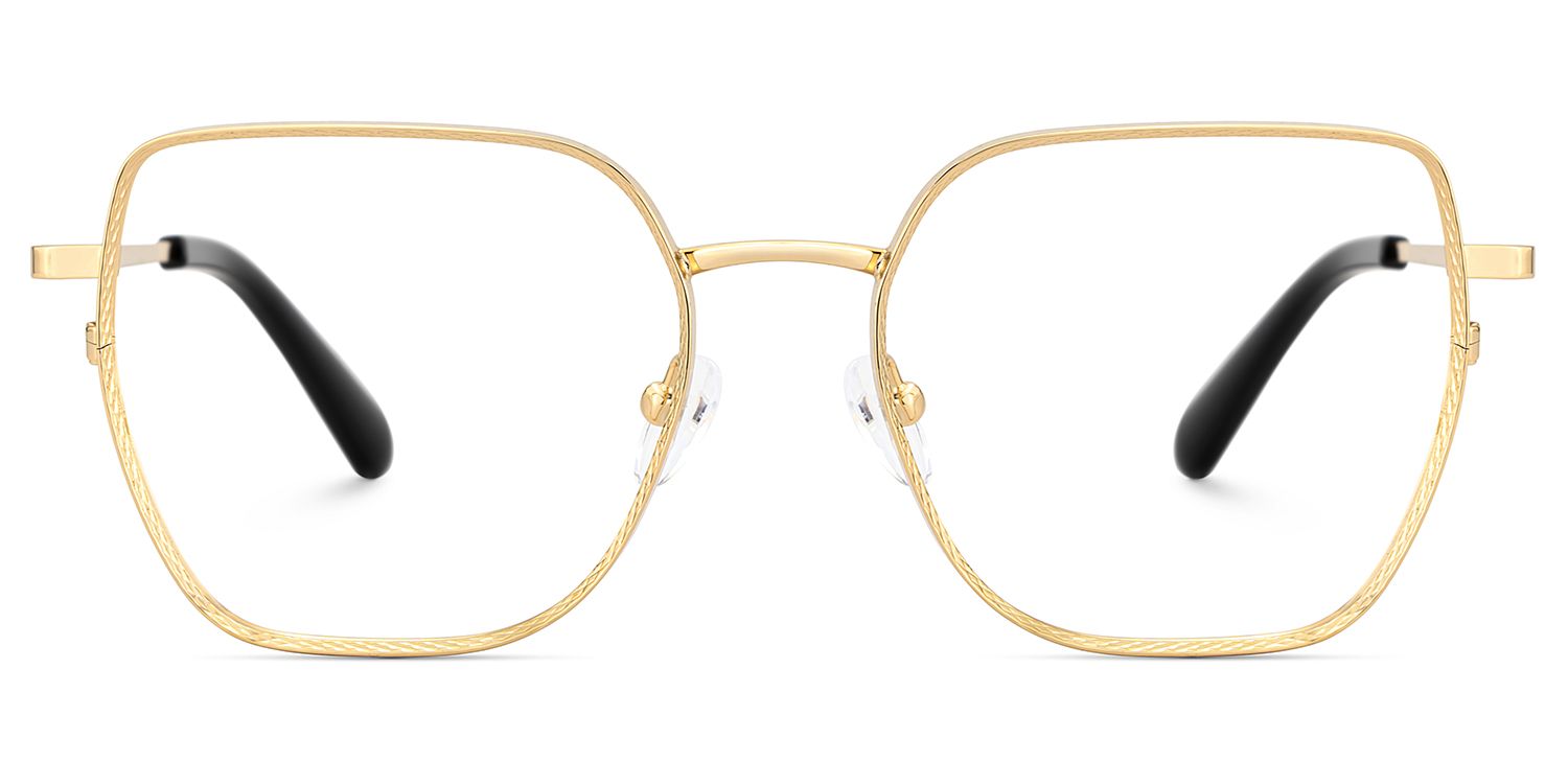 Fife Gold Full Frame Metal Prescription Glasses1