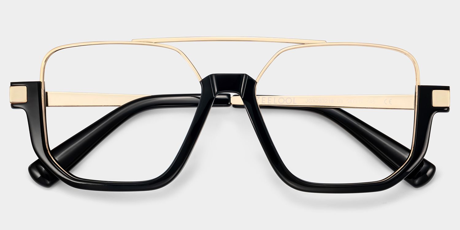 Oromiya Aviator Black and Gold Frame Glasses on Sale | ZEELOOL3