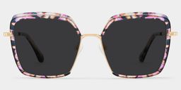 Cordaro Square Pink-Floral Glasses0