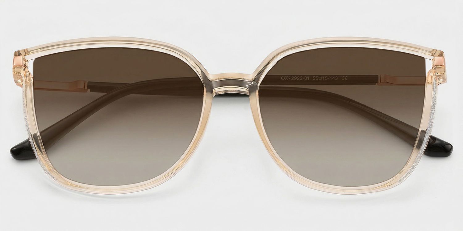 Annalisa Square Style Beige Frame Sunglasses | ZEELOOL