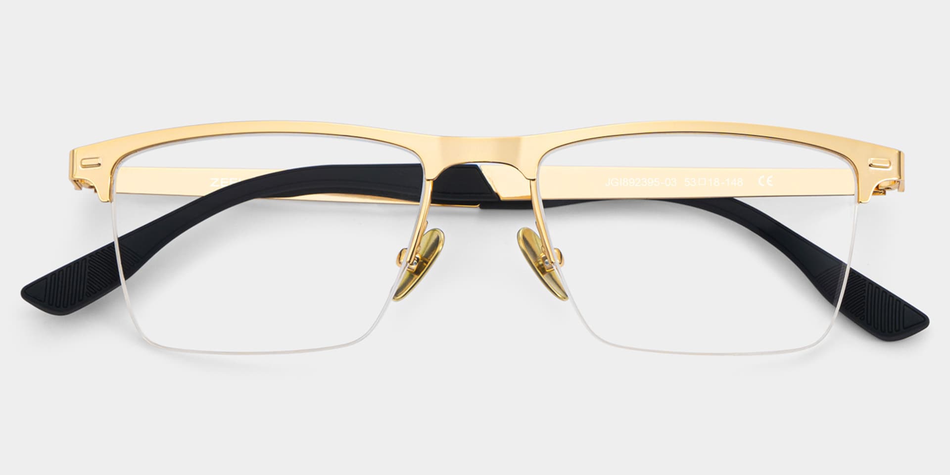 Browline Gold Eyeglasses- Brock Titanium Frame Glasses4