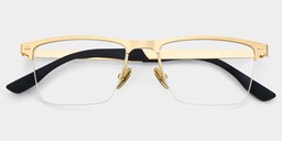 Brock Browline Gold Glasses4