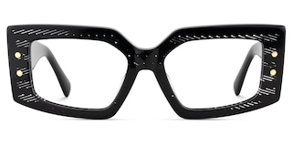 Jonas Rectangle Black Glasses1