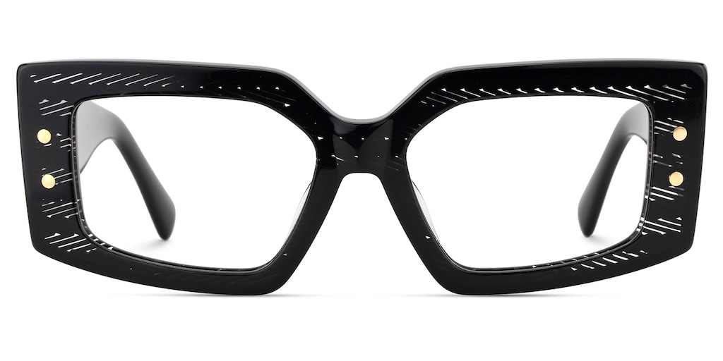 Jonas Rectangle Black Glasses