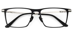 Lincoln Rectangle Black Glasses4
