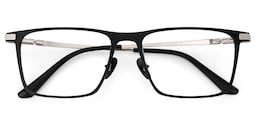 Lincoln Rectangle Black Glasses4