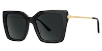 Flora Square Black Glasses1