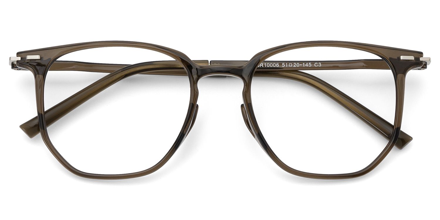 Geometric Brown Eyeglasses- Isla TR90 Frame Glasses2