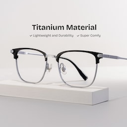 Barrett Browline Silver Glasses0