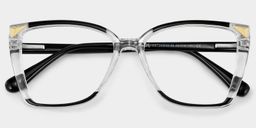 Shelia Butterfly Black Clear Glasses2