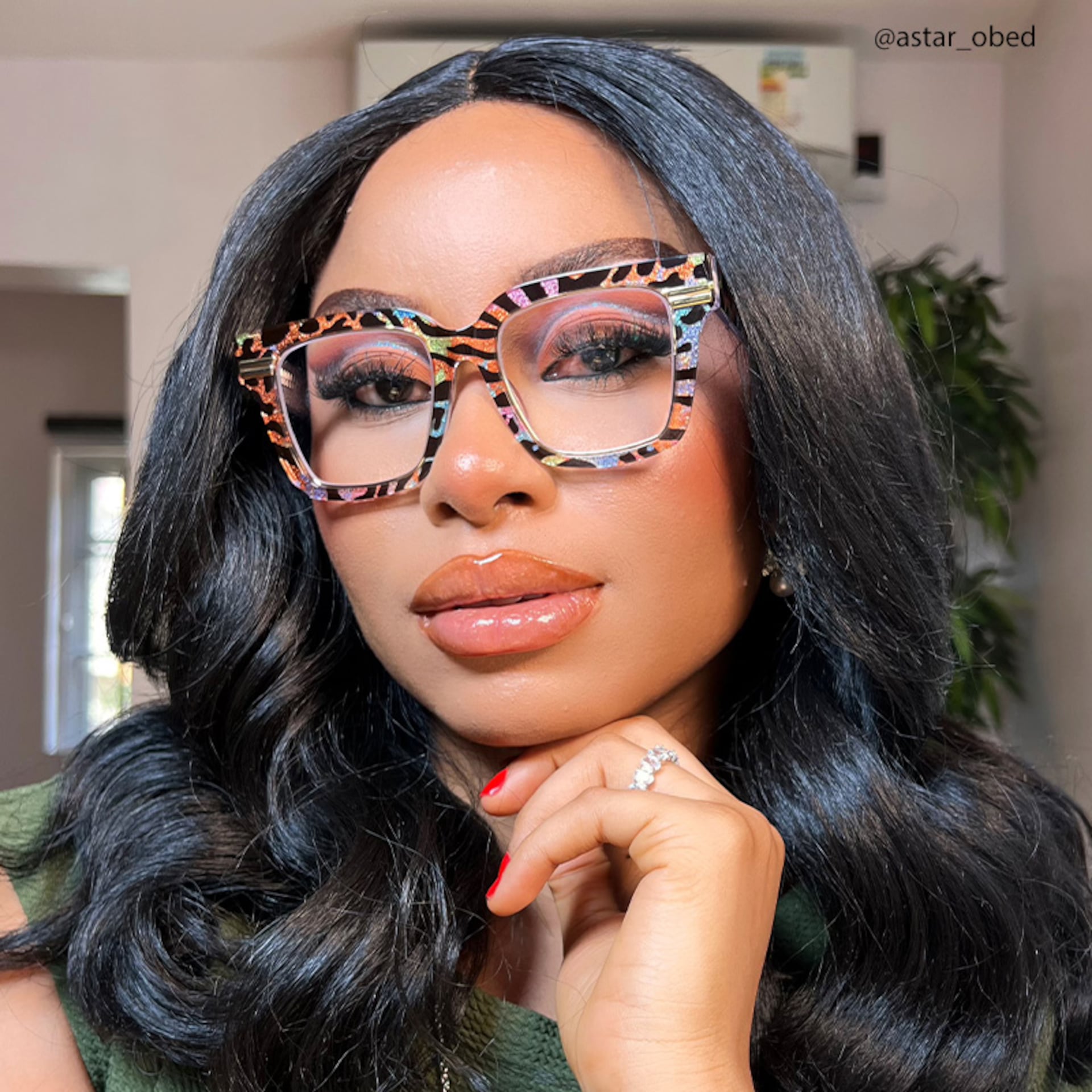 Taylor Square Havana Leopard Print Glasses for Females6