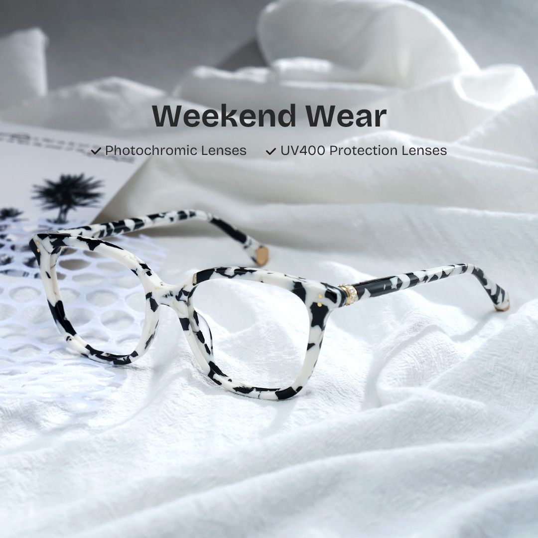 Square Cow Eyeglasses- Miles Acetate Frame Glasses0