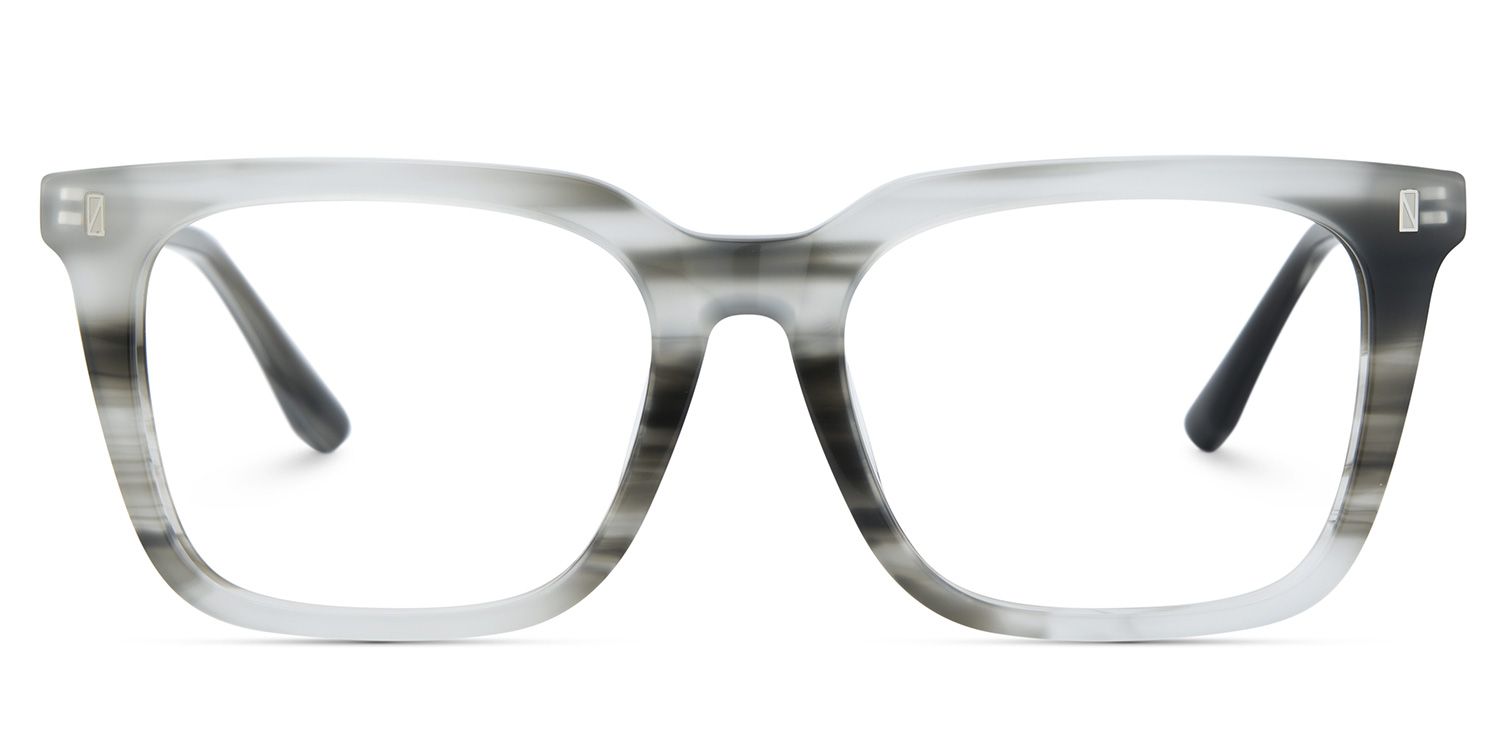Brook Gray Rectangle Prescription Glasses | Zeelool1