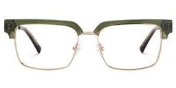 Gerena Browline Green Glasses1