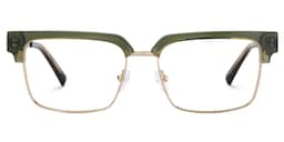Gerena Browline Green Glasses1