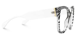 Reineke Square Zebra Print Glasses2
