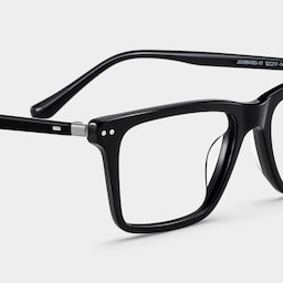 Harper Rectangle Black Glasses5