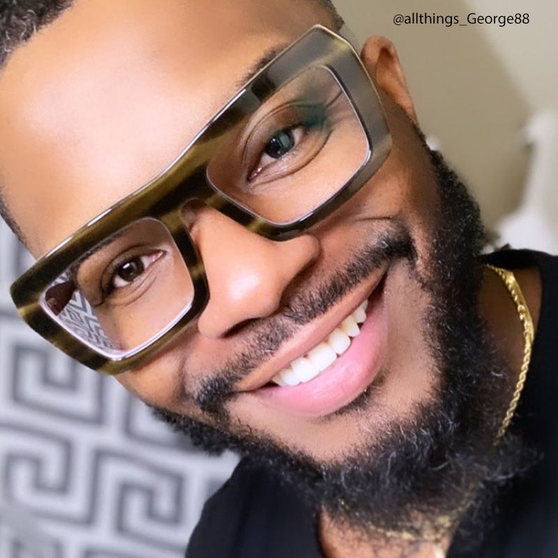 Rectangle Brown Glasses6