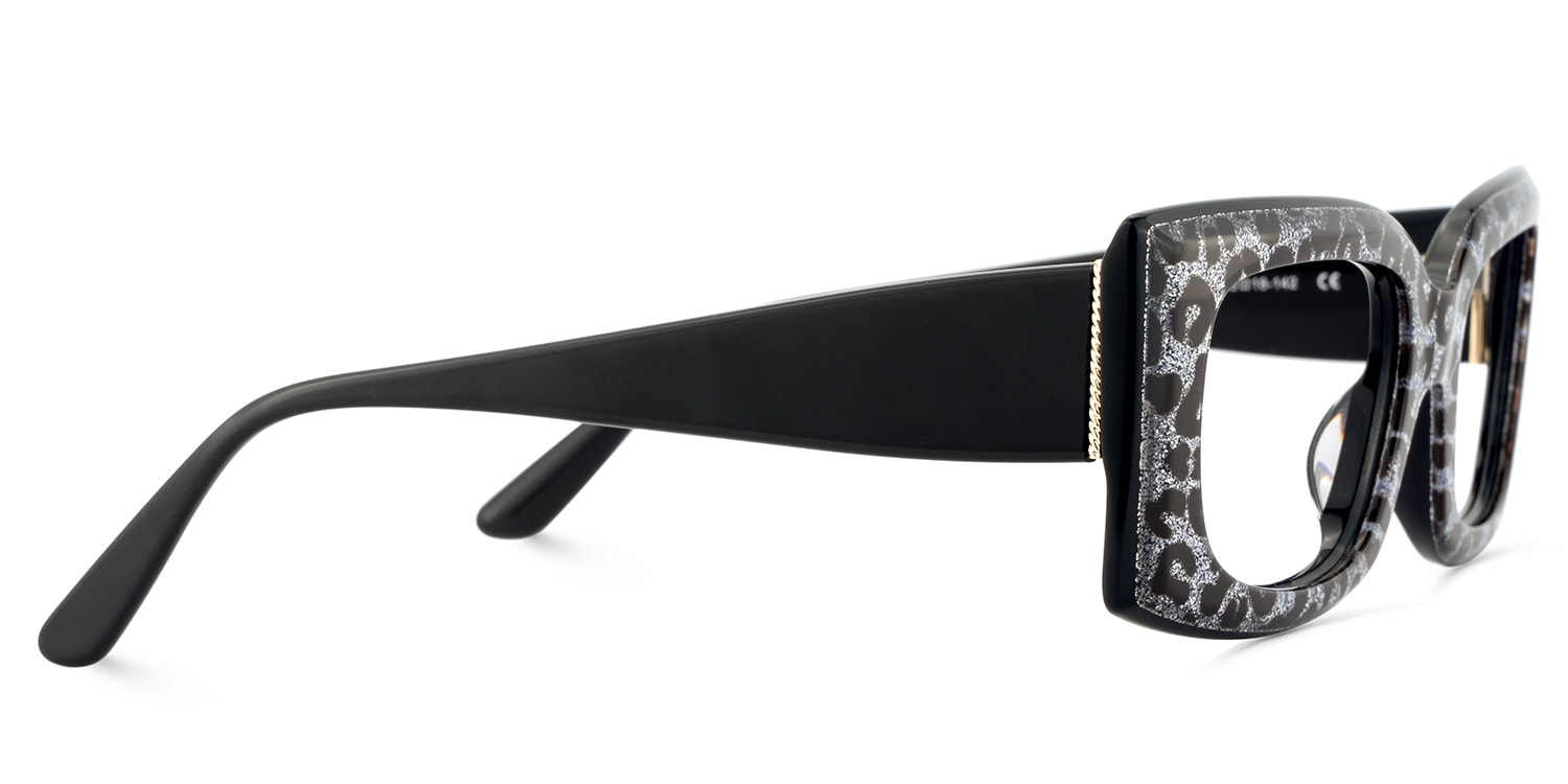 Orduno Rectangle Gray Leopard Glasses4