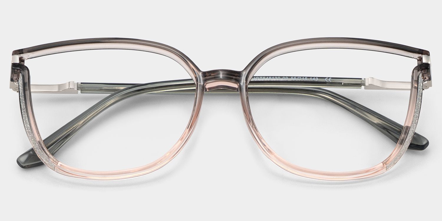 Rodz Square Gray-Pink Glasses Frames for Women | ZEELOOL1