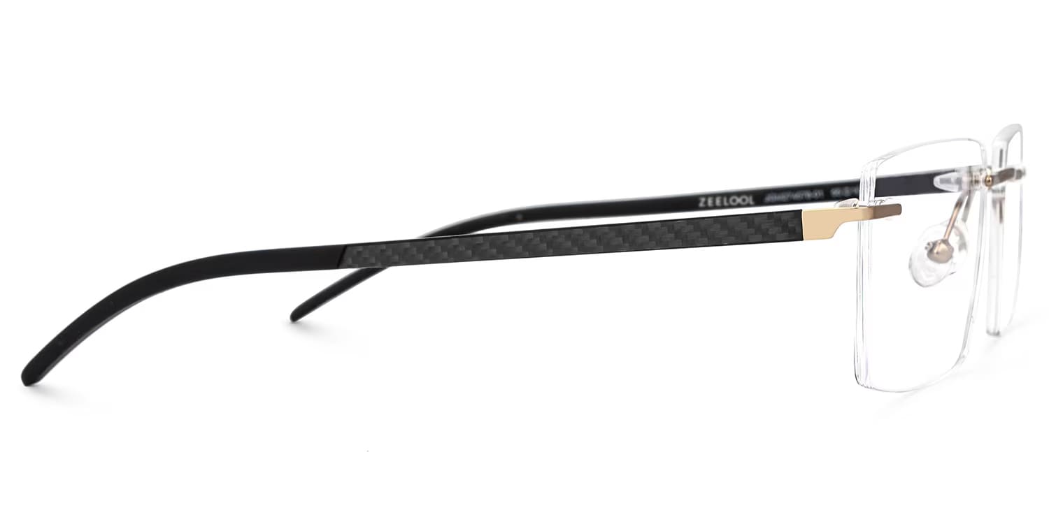Halstead Rectangle Black Glasses2