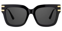 Lidia Square Black Sunglasses0