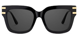 Lidia Square Black Sunglasses0