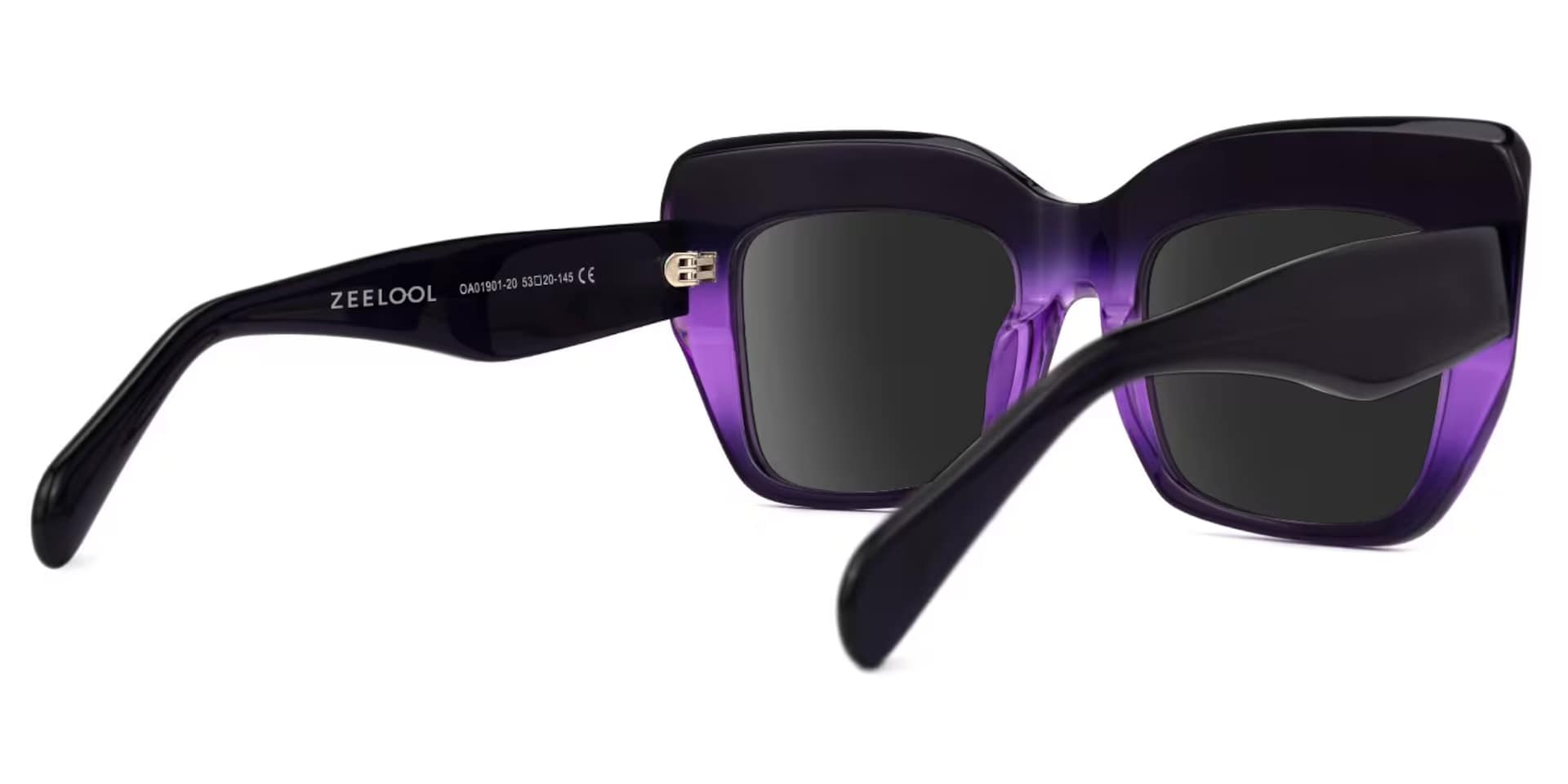 Charmaine Cat Eye Dark-Purple Sunglasses3