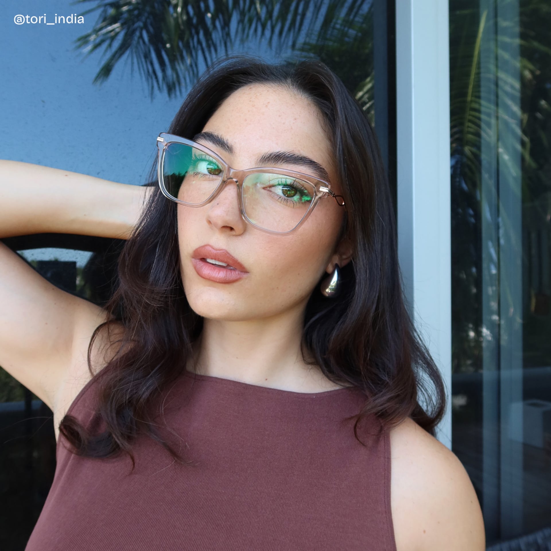 Mason Eyeglasses in Cat Eye Champagne Frame | Zeelool8