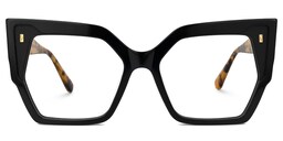 Tefonie Geometric Black Glasses0