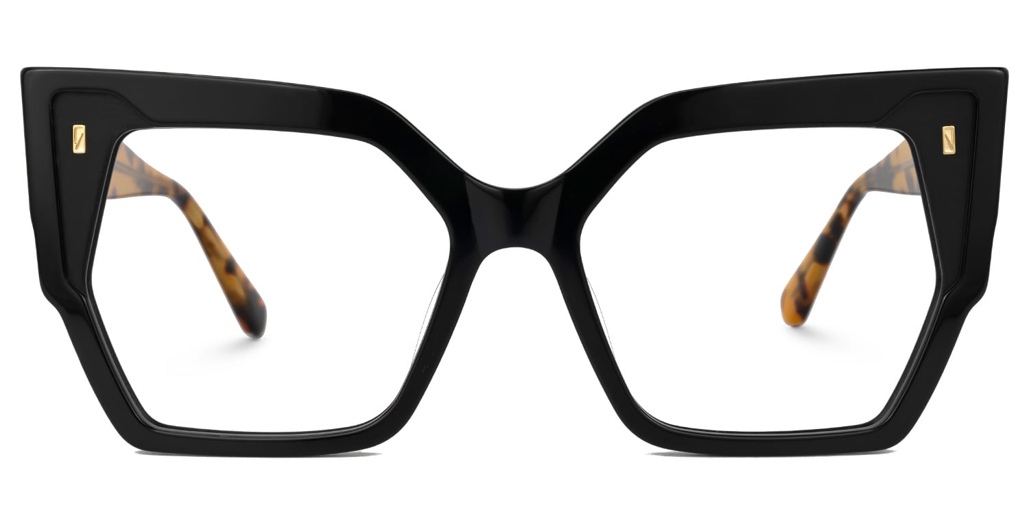 Tefonie Geometric Black Glasses0