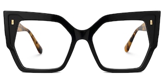 Tefonie Geometric Black Glasses0