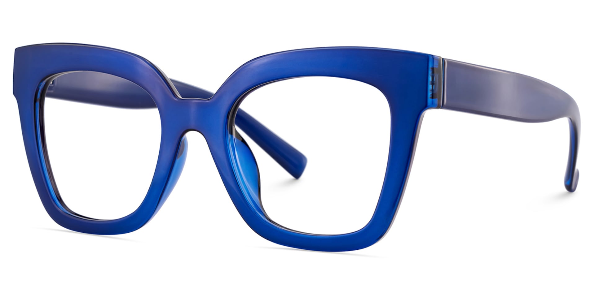 Malcolm Large Square Nerdy Glasses with Blue Color4