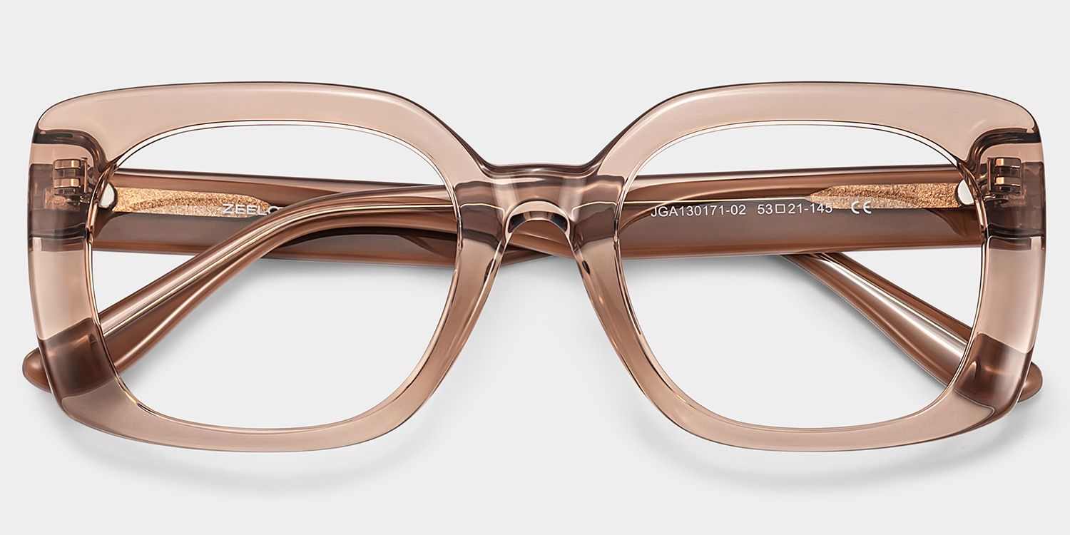 Natalie Beige Square Glasses | ZEELOOL2