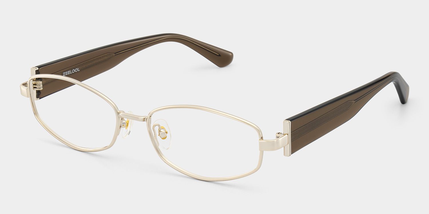 Dakota Cinnamon Rectangle Glasses for the Female | ZEELOOL