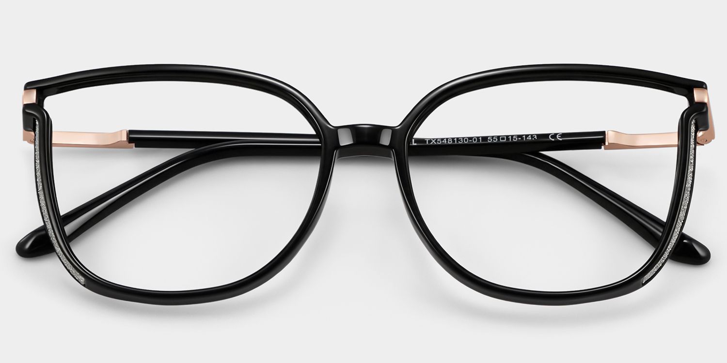 Rodz Square Black Frame Glasses for Women | ZEELOOL3