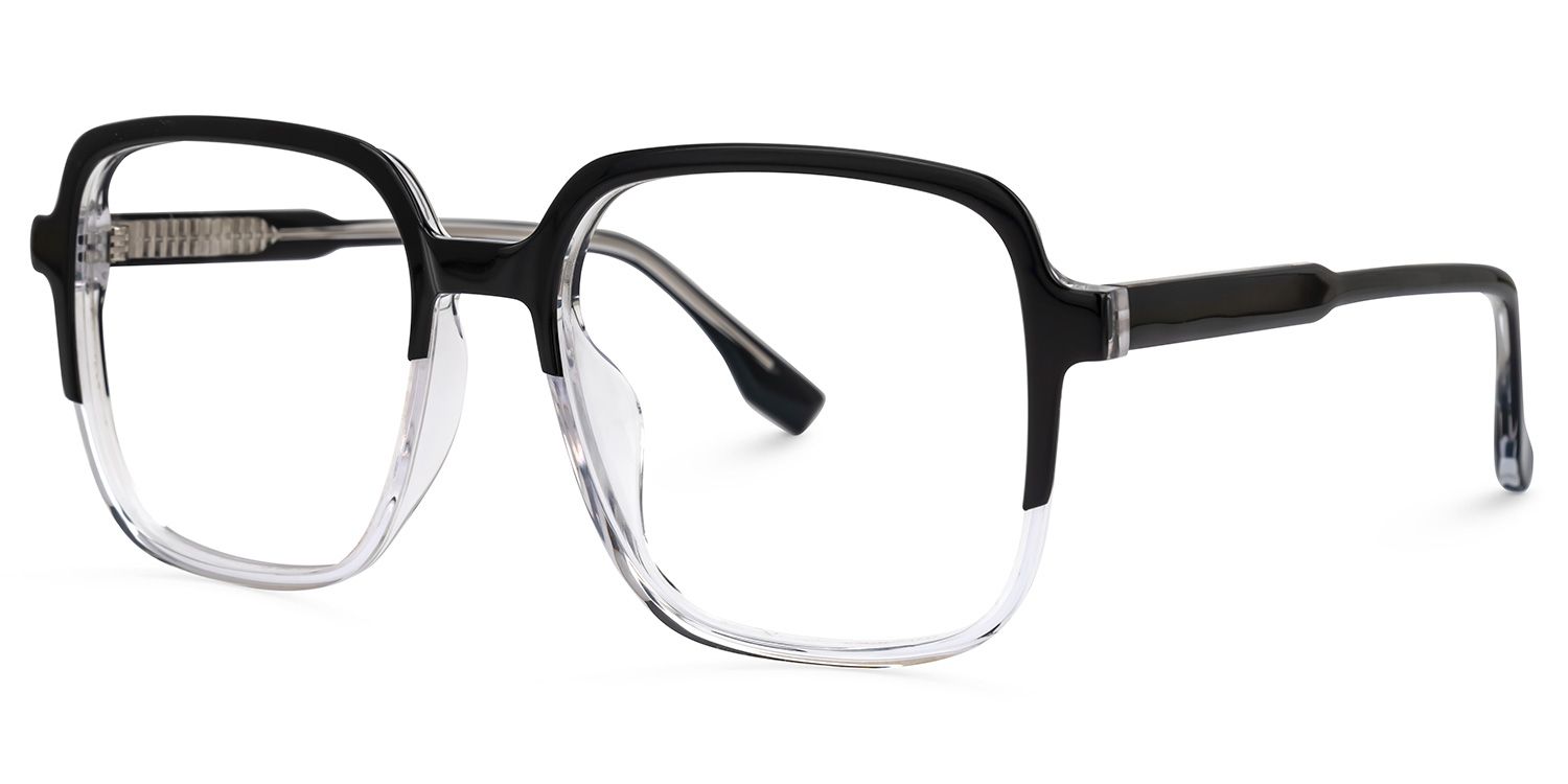 Monty Square Black-Clear Glasses