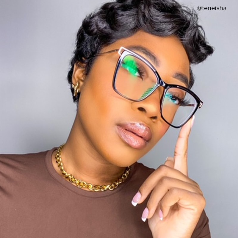 Krystle Square Black Glasses7