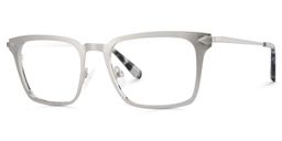 Chaney Rectangle Silver Glasses2